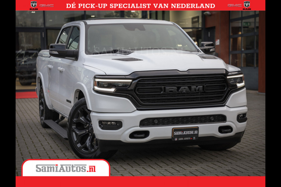 Dodge Ram 1500 Limited Night | 5.7 V8 Hemi Full Option | Comfortabele Dubbele Cabine met Royale 5 Zitplaatsen | De Meest Luxe en Volle Pick-Up in zijn Klasse | BPM vrij | Nu Leverbaar uit Voorraad | Voorraad Nr v45lpr