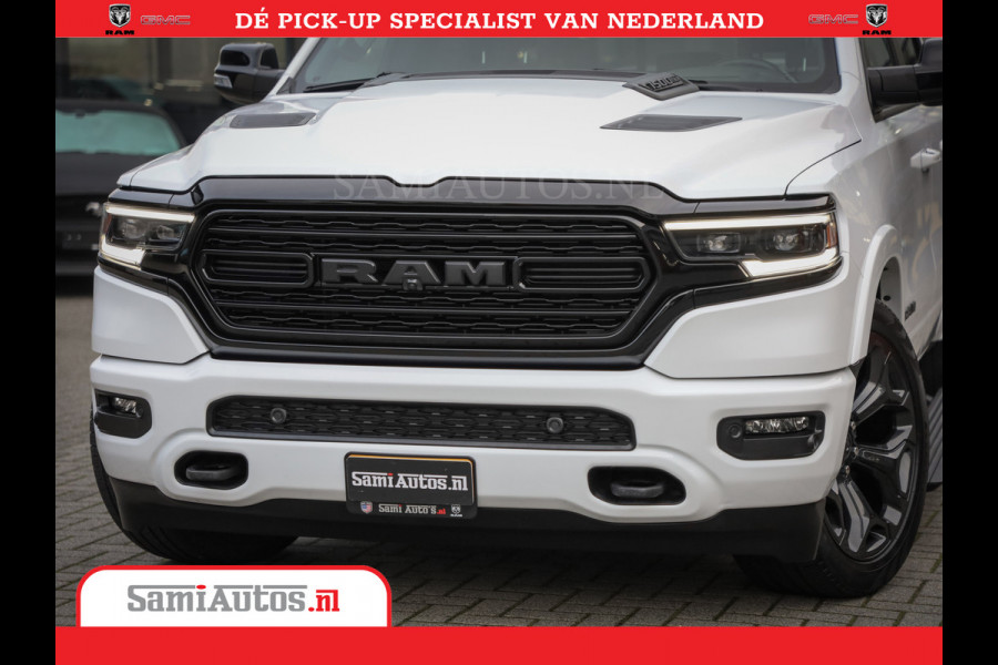 Dodge Ram 1500 Limited Night | 5.7 V8 Hemi Full Option | Comfortabele Dubbele Cabine met Royale 5 Zitplaatsen | De Meest Luxe en Volle Pick-Up in zijn Klasse | BPM vrij | Nu Leverbaar uit Voorraad | Voorraad Nr v45lpr