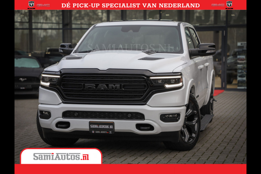 Dodge Ram 1500 Limited Night | 5.7 V8 Hemi Full Option | Comfortabele Dubbele Cabine met Royale 5 Zitplaatsen | De Meest Luxe en Volle Pick-Up in zijn Klasse | BPM vrij | Nu Leverbaar uit Voorraad | Voorraad Nr v45lpr