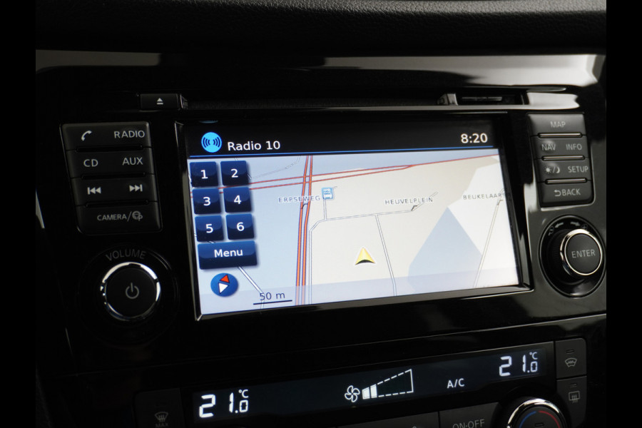Nissan QASHQAI T 116Pk elekr.+Leer Pano-dak Memory Leather-Pack Tekna 360°-Camera Park-Assist PDC-a+v Bose-Sound Navi Ecc Edition Cruise Contro Rijstrooksensor Verwarmde voorruit Privacy Glas Zeer Compleet!