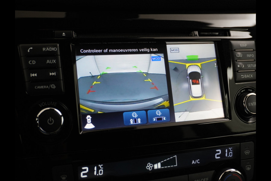 Nissan QASHQAI T 116Pk elekr.+Leer Pano-dak Memory Leather-Pack Tekna 360°-Camera Park-Assist PDC-a+v Bose-Sound Navi Ecc Edition Cruise Contro Rijstrooksensor Verwarmde voorruit Privacy Glas Zeer Compleet!