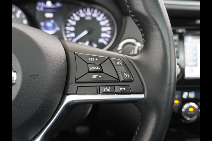 Nissan QASHQAI T 116Pk elekr.+Leer Pano-dak Memory Leather-Pack Tekna 360°-Camera Park-Assist PDC-a+v Bose-Sound Navi Ecc Edition Cruise Contro Rijstrooksensor Verwarmde voorruit Privacy Glas Zeer Compleet!