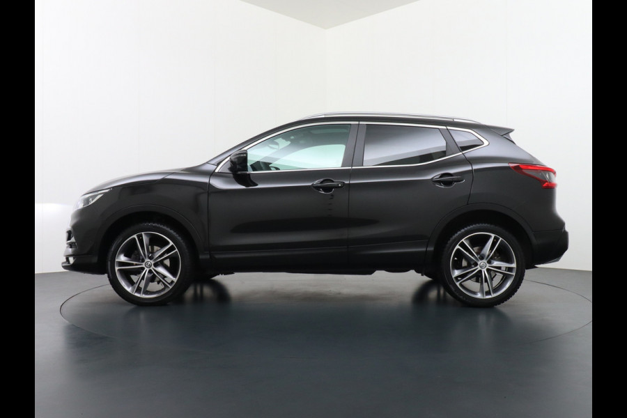 Nissan QASHQAI T 116Pk elekr.+Leer Pano-dak Memory Leather-Pack Tekna 360°-Camera Park-Assist PDC-a+v Bose-Sound Navi Ecc Edition Cruise Contro Rijstrooksensor Verwarmde voorruit Privacy Glas Zeer Compleet!