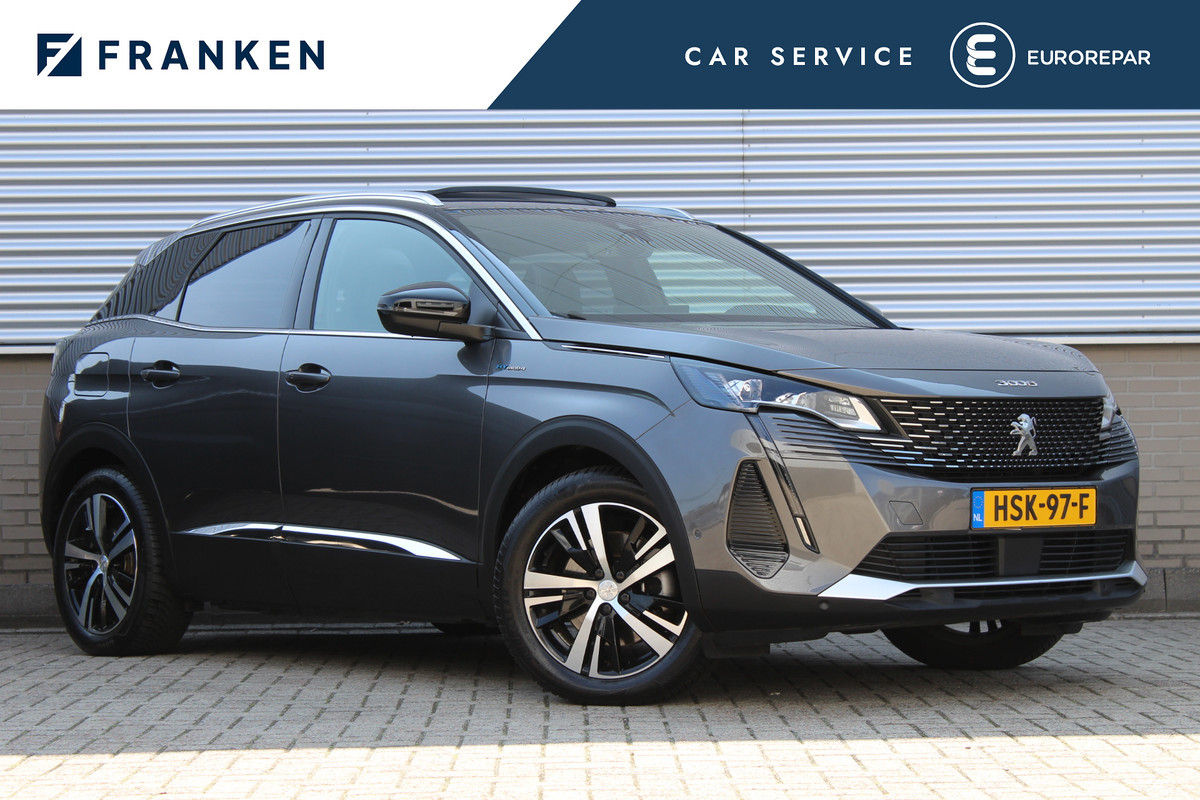 Peugeot 3008 1.6 HYbrid4 300 GT | Trekhaak | BLIS | Panoramadak | Adaptieve Cruise | Led | Navigatie Peugeot 3008 1.6 HYbrid4 300 GT | Trekhaak | BLIS | Panoramadak | Adaptieve Cruise | Led | Navigatie