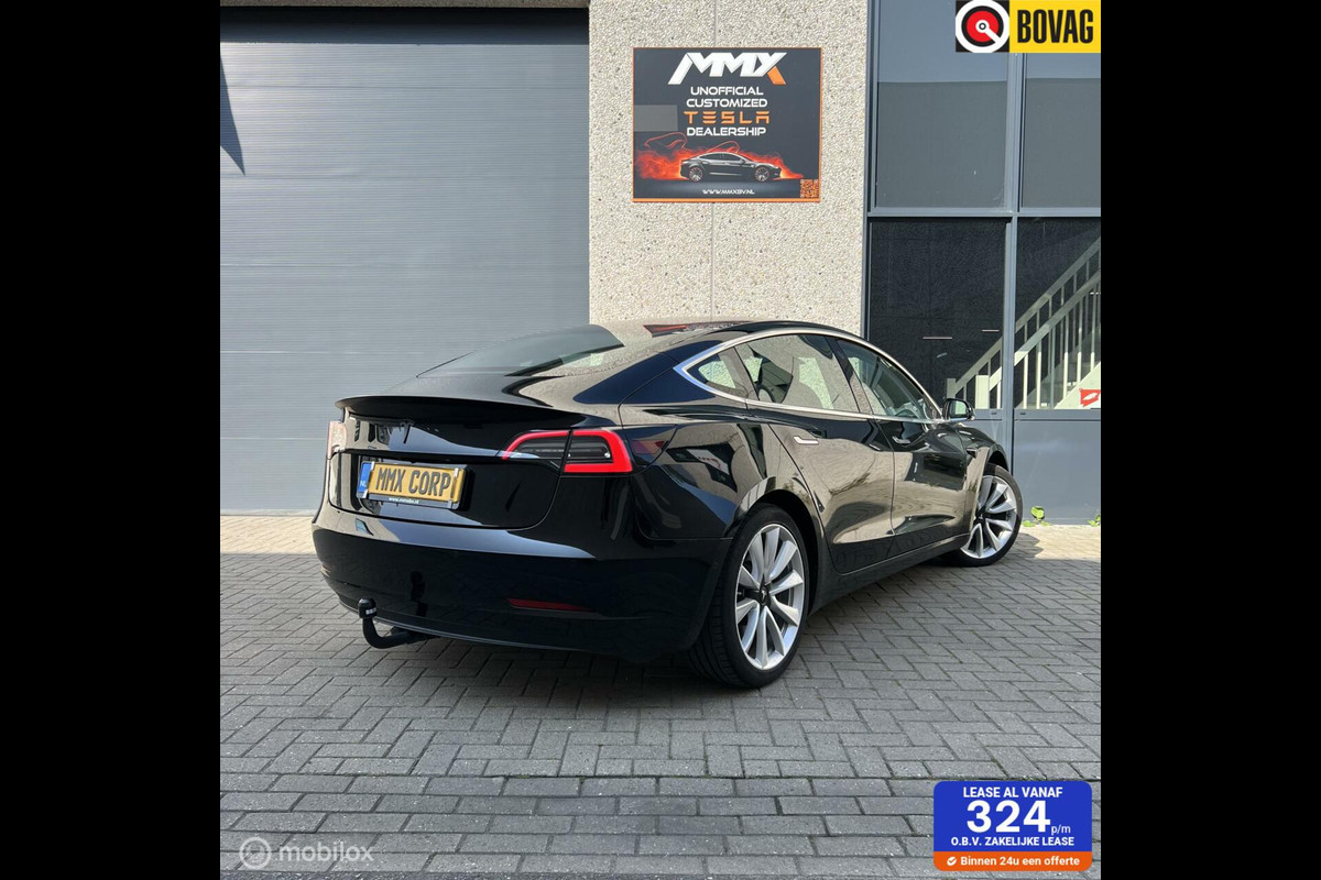 Tesla Model 3 Long Range 78kwh ZWART MMX PACK+TREKHAAK Tesla Model 3 Long Range 78kwh ZWART MMX PACK+TREKHAAK