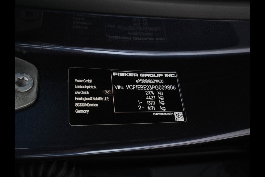 Fisker Ocean Extreme 113kWh [ 3-Fase ] Aut. (INCL-BTW) *HEATPUMP | PANO | LUXURY-LEATHER | FULL-LED | ADAPTIVE-CRUISE | TOP-VIEW | MEMORY-PACK | BLINDSPOT | DIGI-COCKPIT | KEYLESS | DAB+ | SOLAR-ROOF | COMFORTSEATS | CARPLAY | TOW