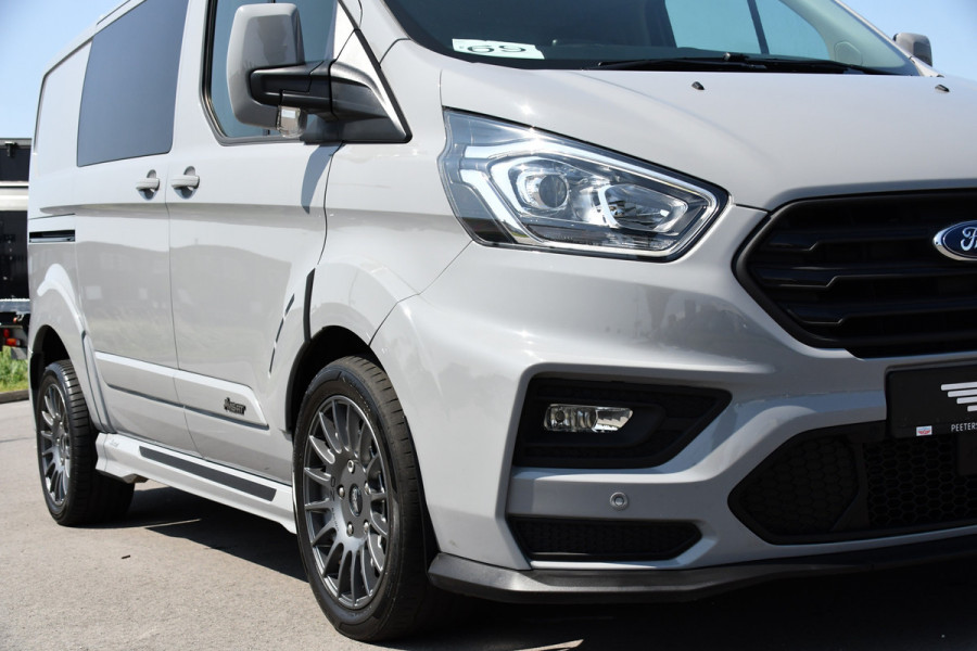Ford Transit Custom 320 2.0 TDCI L1H1 MS-RT DC Adaptieve Cruise, Camera, Carplay, LED, Leder, Carbon, 170PK, Automaat, Stoelverwarming, Uniek!