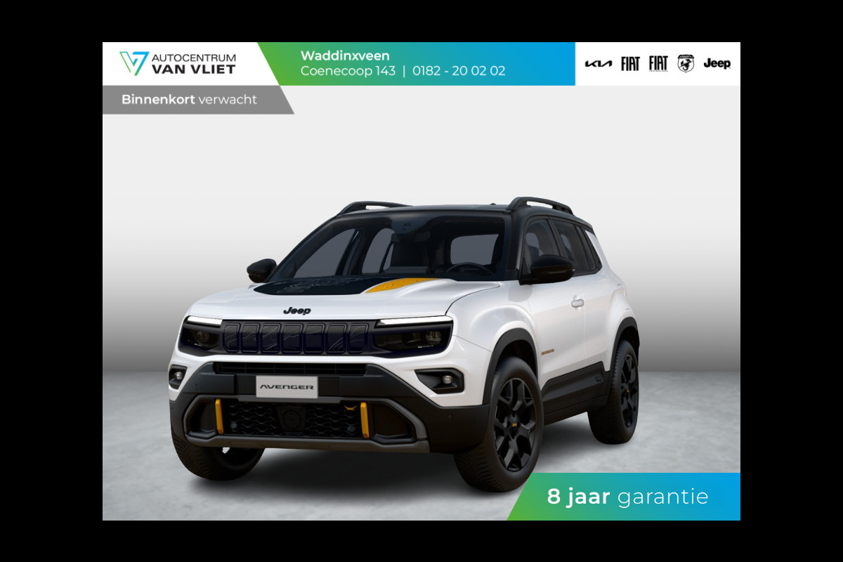Jeep Avenger 1.2T 4xe The North Face | Clima | Apple Carplay | Adapt. Cruise | Elektr. A-Klep | Keyless | Navi | Stoel&Stuurverwarming Jeep Avenger 1.2T 4xe The North Face | Clima | Apple Carplay | Adapt. Cruise | Elektr. A-Klep | Keyless | Navi | Stoel&Stuurverwarming