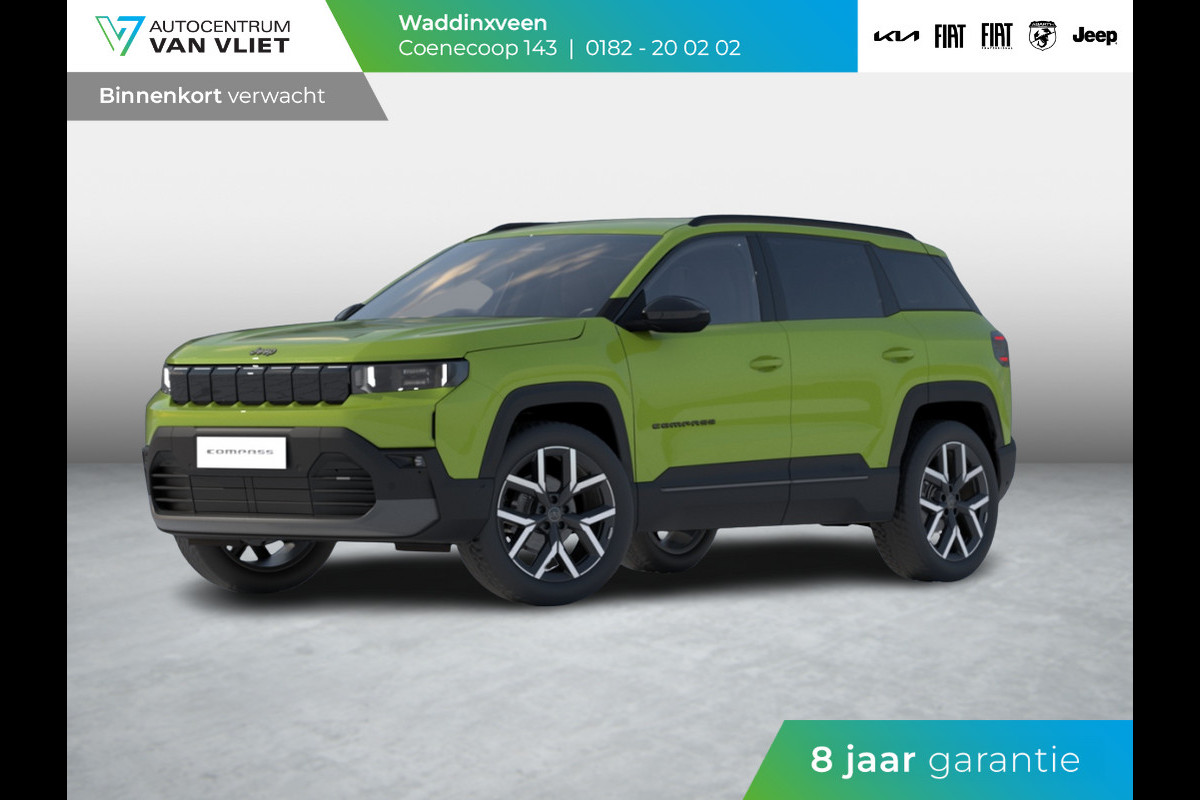 Jeep Compass First Edition 74 kWh | Adapt. Cruise | Camera | Carplay | 20" | Elektr. A-Klep | Navi | Winter Pack | Private Lease € 760,-* Jeep Compass First Edition 74 kWh | Adapt. Cruise | Camera | Carplay | 20" | Elektr. A-Klep | Navi | Winter Pack | Private Lease € 760,-*