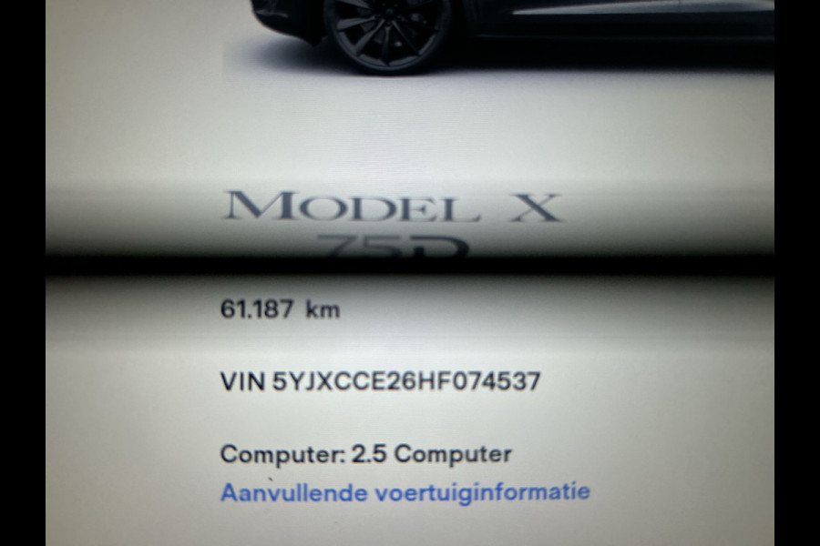 Tesla Model X 75D Base 6p. | Trekhaak | SoH (batterijcheck) 92 % score!