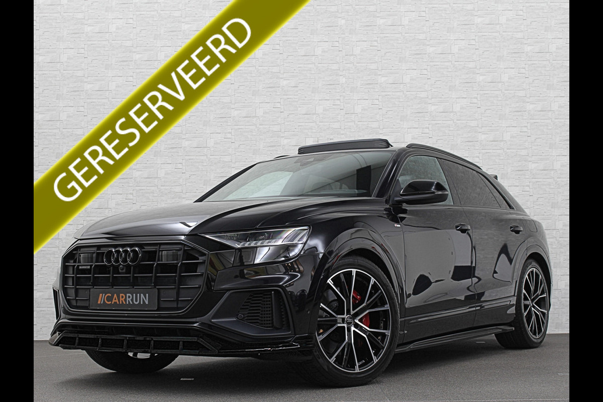 Audi Q8 60 TFSI e 462pk S-Line Competition | RS-Seats | 360 Camera | ACC | Panorama | Luchtvering | B&O Sound | Head-Up | LED-Matrix | Trekhaak | Memory | Stuurverwarming | Sfeerverlichting | Keyless-Entry | Black-Optic | Standkachel | Rijklaar incl. Bovag Garantie. Audi Q8 60 TFSI e 462pk S-Line Competition | RS-Seats | 360 Camera | ACC | Panorama | Luchtvering | B&O Sound | Head-Up | LED-Matrix | Trekhaak | Memory | Stuurverwarming | Sfeerverlichting | Keyless-Entry | Black-Optic | Standkachel | Rijklaar incl. Bovag Garantie.