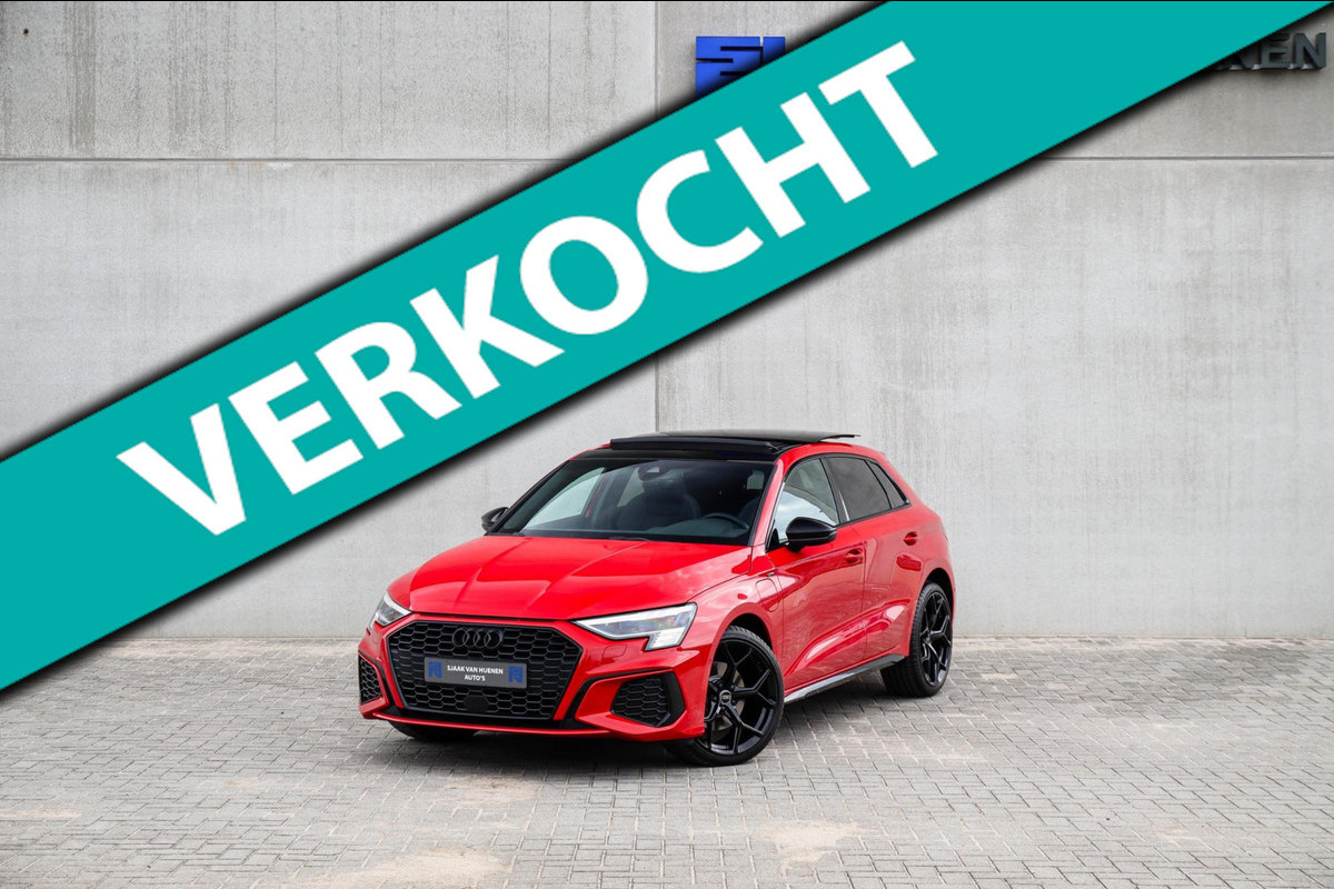 Audi A3 Sportback 40TFSI e PHEV S Edition S line Competition 204pk S-Tronic|Panoramadak|Virtual Cockpit|Supersport Kuipstoelen|B&O Audi A3 Sportback 40TFSI e PHEV S Edition S line Competition 204pk S-Tronic|Panoramadak|Virtual Cockpit|Supersport Kuipstoelen|B&O