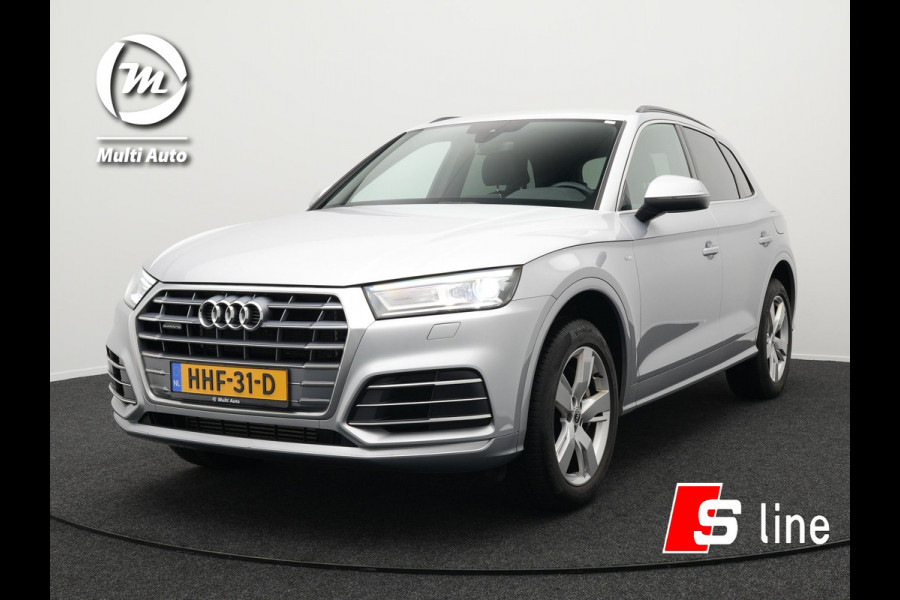 Audi Q5 50 TFSI e Quattro S-Line Plug in Hybrid Dealer O.H PHEV | Virtual Cockpit | Carplay | Leder | Sportstoelen Verwarmd | Climate Control | Navigatie | Led |