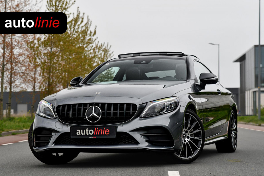 Mercedes-Benz C-Klasse Coupé 300 AMG Night. Pano, 360, Burm, Dodeh, Keyless, Sfeer, CarPlay, Multibeam!
