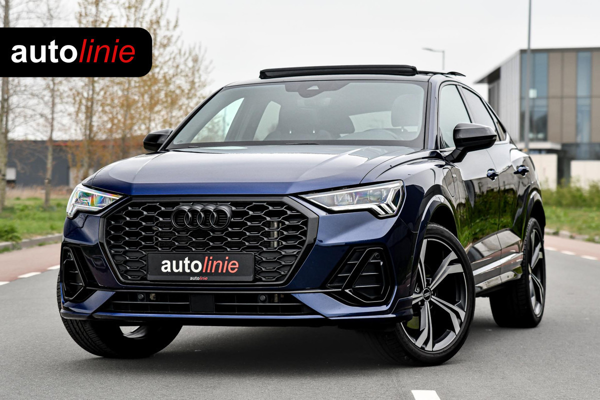 Audi Q3 Sportback 45 TFSI e 3x S-Line. Pano, ACC, Keyless, Sfeer, Dodeh, Camera, Matrix, 20'', Trekhaak, CarPlay! Audi Q3 Sportback 45 TFSI e 3x S-Line. Pano, ACC, Keyless, Sfeer, Dodeh, Camera, Matrix, 20'', Trekhaak, CarPlay!