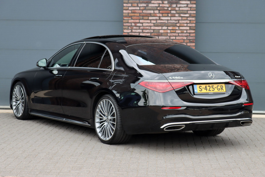 Mercedes-Benz S-Klasse 580 e 4MATIC Lang AMG Line | Airmatic | Achterasbesturing | Distronic+ | Massage | Burmester | Zonweringspakket | Stoelverwarming/-ventilatie | 3D-Display | Digital Light |