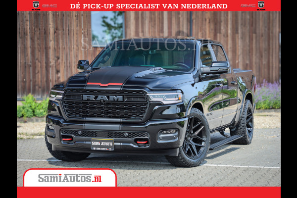 Dodge Ram 1500 Limited Night High Output 540HP 706Nm | Massage + Full Option | De Meest Luxe en Volle Pick-Up in zijn Klasse | Comfortabele Dubbele Cabine met Royale 5 Zitplaatsen | BPM vrij | Nu Leverbaar uit Voorraad | Voorraad Nr 2357 - 5182