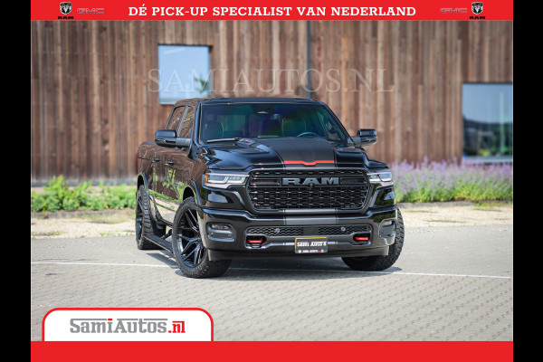 Dodge Ram 1500 Limited Night High Output 540HP 706Nm | Massage + Full Option | De Meest Luxe en Volle Pick-Up in zijn Klasse | Comfortabele Dubbele Cabine met Royale 5 Zitplaatsen | BPM vrij | Nu Leverbaar uit Voorraad | Voorraad Nr 2355 - 5149