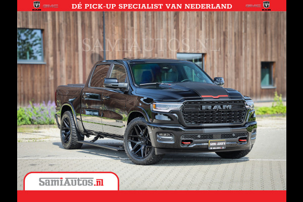 Dodge Ram 1500 Limited Night High Output 540HP 706Nm | Massage + Full Option | De Meest Luxe en Volle Pick-Up in zijn Klasse | Comfortabele Dubbele Cabine met Royale 5 Zitplaatsen | BPM vrij | Nu Leverbaar uit Voorraad | Voorraad Nr 2331 - 5133