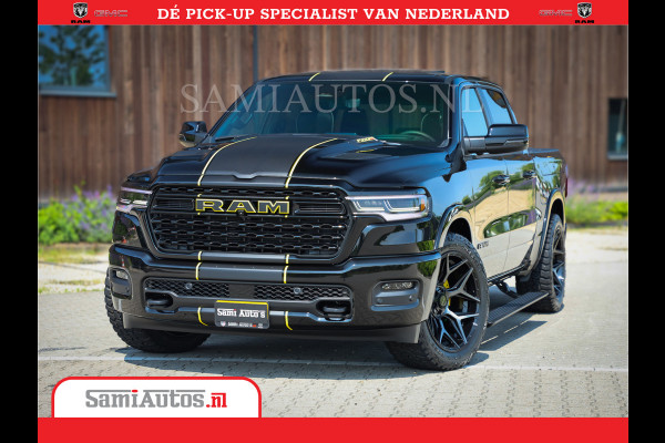 Dodge Ram 1500 Limited Night High Output 540HP 706Nm | Massage + Full Option | De Meest Luxe en Volle Pick-Up in zijn Klasse | Comfortabele Dubbele Cabine met Royale 5 Zitplaatsen | BPM vrij | Nu Leverbaar uit Voorraad | Voorraad Nr 2327 - 5407