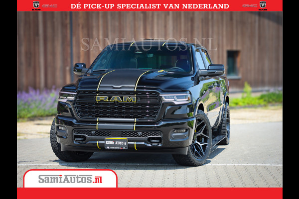 Dodge Ram 1500 Limited Night High Output 540HP 706Nm | Massage + Full Option | De Meest Luxe en Volle Pick-Up in zijn Klasse | Comfortabele Dubbele Cabine met Royale 5 Zitplaatsen | BPM vrij | Nu Leverbaar uit Voorraad | Voorraad Nr 2356 - 0990