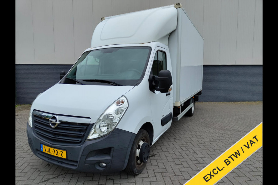 Opel Movano 2.3D 164PK Meubelbak bakwagen + Hydr. LaadKlep DHollandia L4 Dubbellucht Navi Ecc 3-Persoons Cruise Control Regen-Lichtsensor Bl Betonplex vloer Lat om Lat Wandbetimmering Zijdeur Euro 6