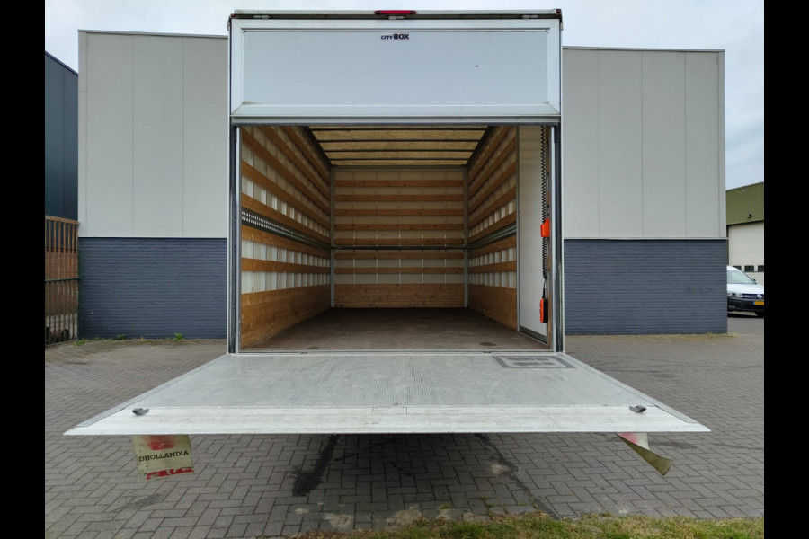 Opel Movano 2.3D 164PK Meubelbak bakwagen + Hydr. LaadKlep DHollandia L4 Dubbellucht Navi Ecc 3-Persoons Cruise Control Regen-Lichtsensor Bl Betonplex vloer Lat om Lat Wandbetimmering Zijdeur Euro 6