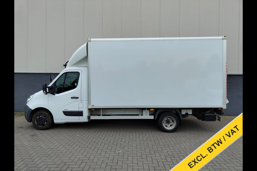 Opel Movano 2.3D 164PK Meubelbak bakwagen + Hydr. LaadKlep DHollandia L4 Dubbellucht Navi Ecc 3-Persoons Cruise Control Regen-Lichtsensor Bl Betonplex vloer Lat om Lat Wandbetimmering Zijdeur Euro 6