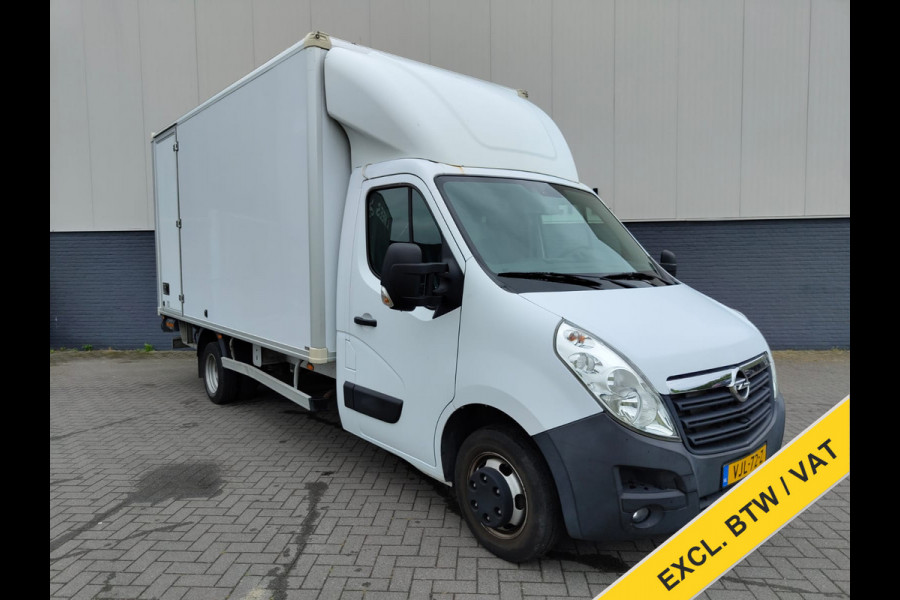Opel Movano 2.3D 164PK Meubelbak bakwagen + Hydr. LaadKlep DHollandia L4 Dubbellucht Navi Ecc 3-Persoons Cruise Control Regen-Lichtsensor Bl Betonplex vloer Lat om Lat Wandbetimmering Zijdeur Euro 6