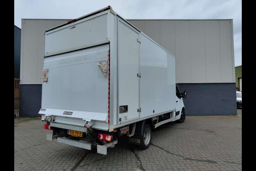 Opel Movano 2.3D 164PK Meubelbak bakwagen + Hydr. LaadKlep DHollandia L4 Dubbellucht Navi Ecc 3-Persoons Cruise Control Regen-Lichtsensor Bl Betonplex vloer Lat om Lat Wandbetimmering Zijdeur Euro 6