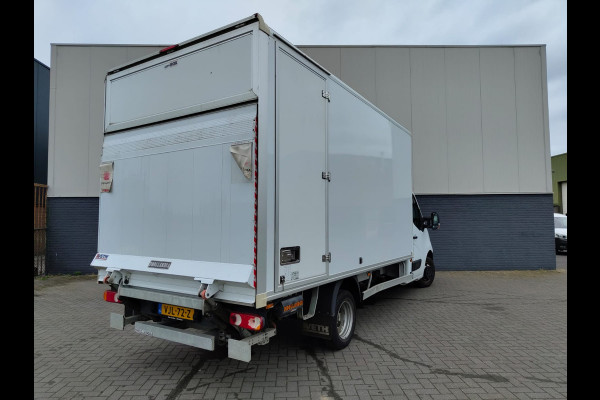 Opel Movano 2.3D 164PK Meubelbak bakwagen + Hydr. LaadKlep DHollandia L4 Dubbellucht Navi Ecc 3-Persoons Cruise Control Regen-Lichtsensor Bl Betonplex vloer Lat om Lat Wandbetimmering Zijdeur Euro 6