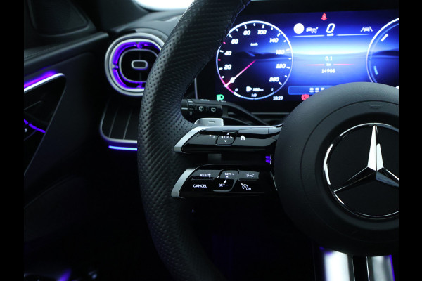 Mercedes-Benz C-Klasse Estate 300 e AMG Line | Edition AMG-Line | Night Pakket | Trekhaak | Panorama Schuif-Kanteldak | Digital Licht | DC Laden | Stuur en Stoelverwarming | Inclusief 24 maanden MB Certified garantie voor Europa.