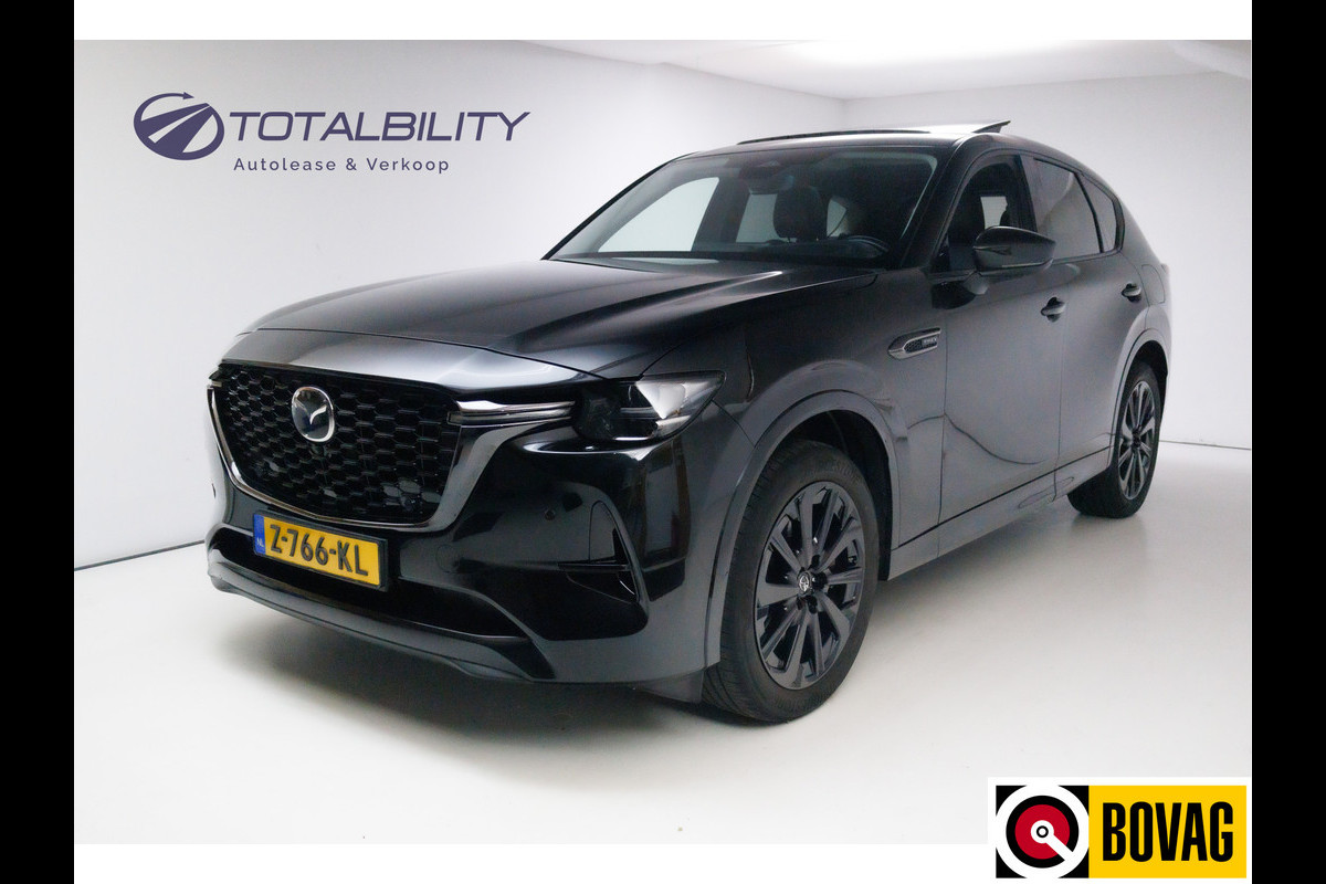Mazda CX-60 2.5 e-SkyActiv PHEV 328 PK | Takumi | Panoramadak | Leer | Bose audio | Stoelverw/ & ventilatie 360 Camera, Achterbankverw., Electrische trekhaak, Elec. verst. stoelen + memory Mazda CX-60 2.5 e-SkyActiv PHEV 328 PK | Takumi | Panoramadak | Leer | Bose audio | Stoelverw/ & ventilatie 360 Camera, Achterbankverw., Electrische trekhaak, Elec. verst. stoelen + memory