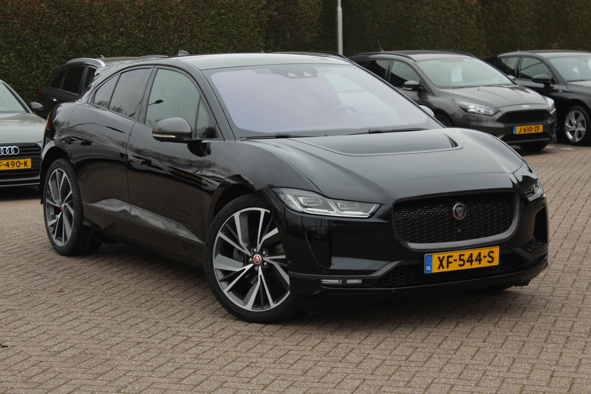 Jaguar I-PACE EV400 HSE 90 kWh / SoH 88% / Full option / Panoramadak / 360Camera / Head-up / Luchtvering / Leder / Meridian / Stuurverwarming Jaguar I-PACE EV400 HSE 90 kWh / SoH 88% / Full option / Panoramadak / 360Camera / Head-up / Luchtvering / Leder / Meridian / Stuurverwarming
