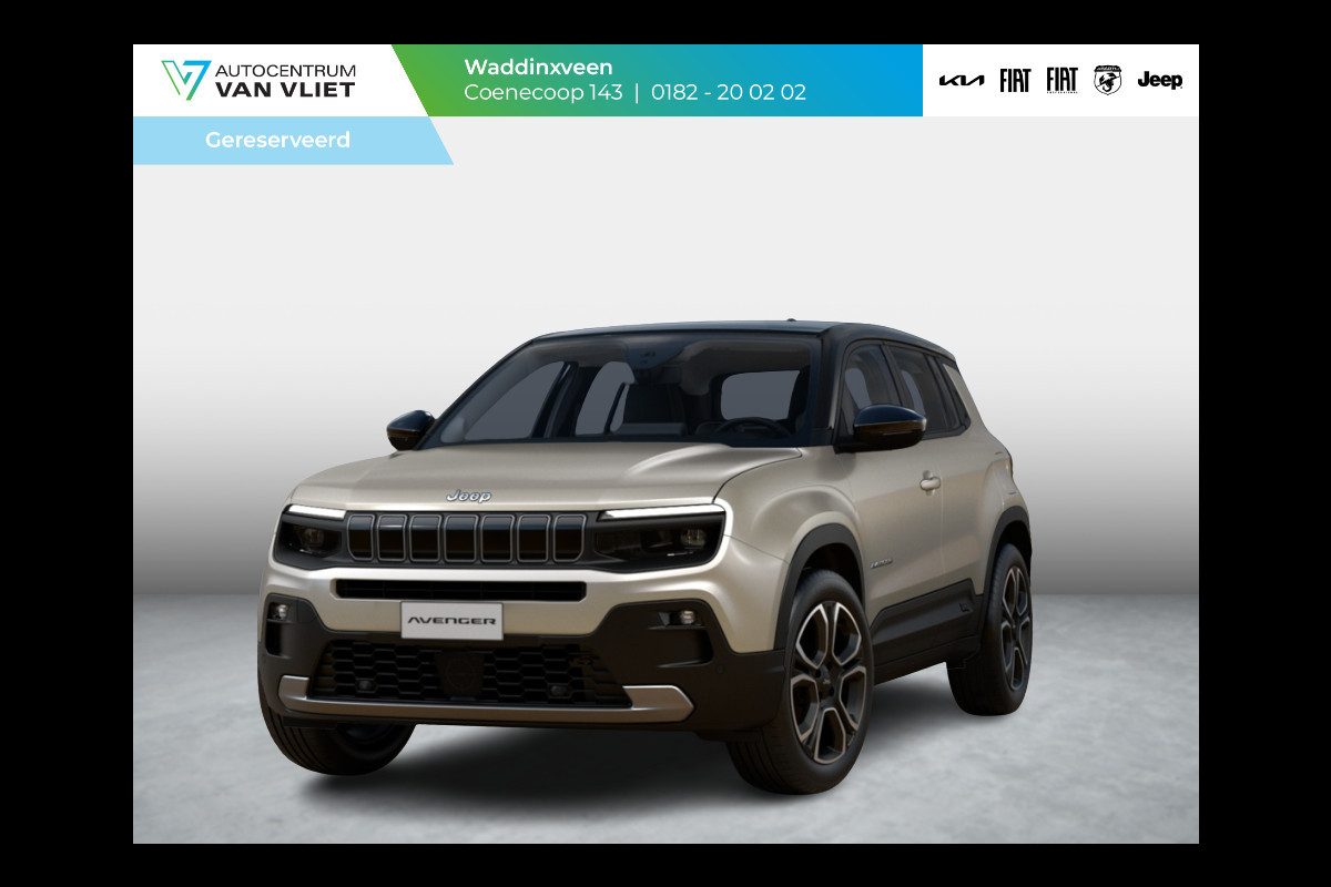 Jeep Avenger Summit 54 kWh | Schuif/Kanteldak | Leder&Winter Pack | Stone Grey Jeep Avenger Summit 54 kWh | Schuif/Kanteldak | Leder&Winter Pack | Stone Grey