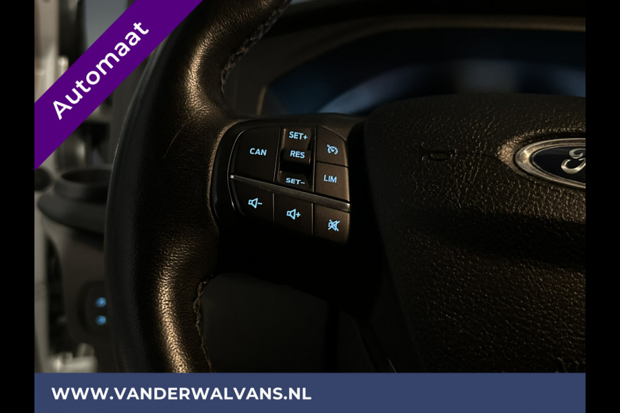 Ford Transit Custom 2.0 TDCI 131pk Automaat L1H1 Euro6 Airco | LED | Cruisecontrol | Verwarmde voorruit Parkeersensoren, Bijrijdersbank