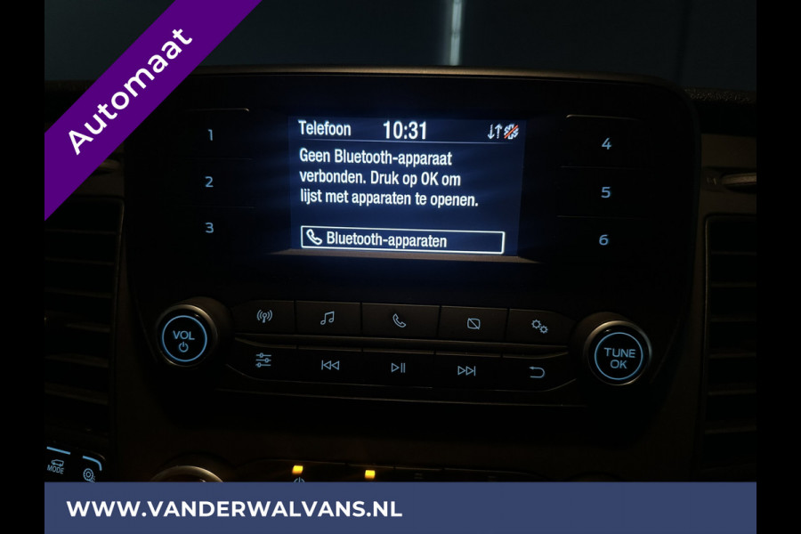 Ford Transit Custom 2.0 TDCI 131pk Automaat L1H1 Euro6 Airco | LED | Cruisecontrol | Verwarmde voorruit Parkeersensoren, Bijrijdersbank