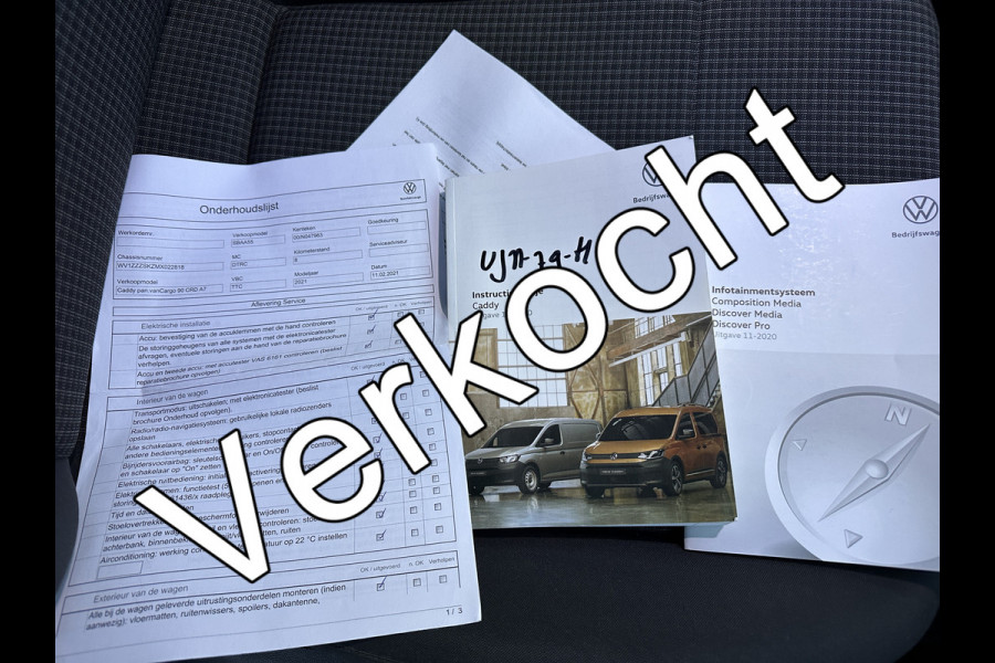 Volkswagen Caddy Cargo 2.0 TDI 122PK EURO6 Automaat Cruise control/navigatie systeem/app