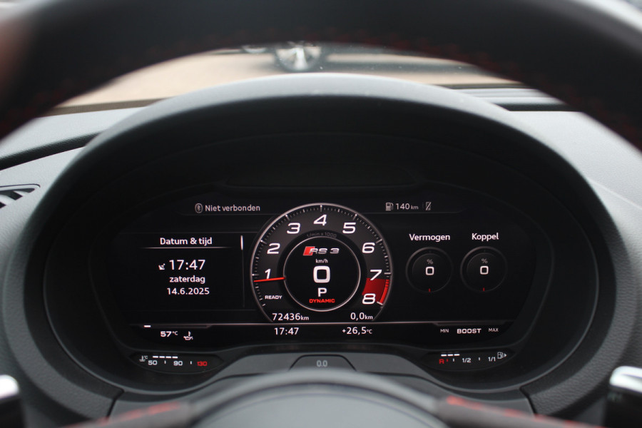 Audi RS3 Limousine 2.5 TFSI quattro / Full option! / Panoramadak / Camera / RS Seats / 19'' / Matrix LED / Virtual Cockpit / B&O / DAB / Audi Magnetic Ride / Navigatie / Stoelverwarming / ACC