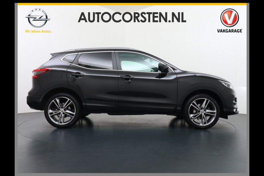 Nissan QASHQAI T 116Pk elekr.+Leer Pano-dak Memory Leather-Pack Tekna 360°-Camera Park-Assist PDC-a+v Bose-Sound Navi Ecc Edition Cruise Contro Rijstrooksensor Verwarmde voorruit Privacy Glas Zeer Compleet!