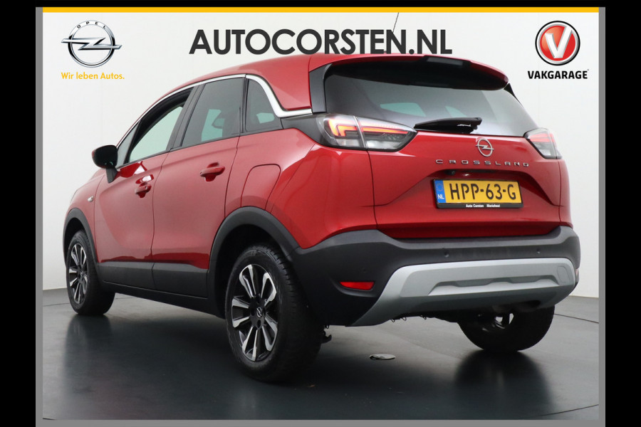 Opel Crossland 1.2T 131pk AUT-6 Turbo Apple Carplay Android Auto 360°Camera Navi Ecc Cruise Control AGR-Comfort Stoel Pdc DAB+ Elegance Lmv 16" Lane Assist Regen-Lichtsensor Led Aut.Dim.Binnenspiegel Verkeersbord detectie Privacyglas Zeer compleet! Facelift model!