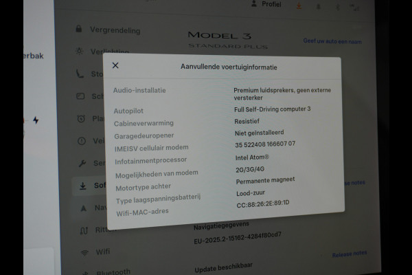 Tesla Model 3 RWD SR+ 60kWh 325PK Lmv 19" AutoPilot Leder PanoDak Adaptive-Cruise Lmv Camera's Elektr.-Stuur+Stoelen+Spiegels+Geheugen+Easy-En Navi LED Comfortstoelen ACC DAB Keyless en Voorverwarmen interieur via App One-Pedal-Drive Origineel Nederlandse auto 1e Eigenaar Garantie Accu/Motor tot 16-12-2027 max 160.000km 1.584kg licht!