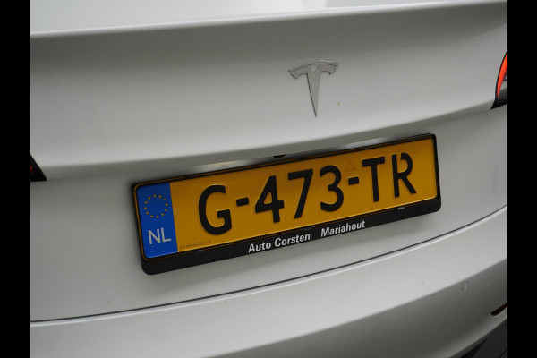 Tesla Model 3 RWD SR+ 60kWh 325PK Lmv 19" AutoPilot Leder PanoDak Adaptive-Cruise Lmv Camera's Elektr.-Stuur+Stoelen+Spiegels+Geheugen+Easy-En Navi LED Comfortstoelen ACC DAB Keyless en Voorverwarmen interieur via App One-Pedal-Drive Origineel Nederlandse auto 1e Eigenaar Garantie Accu/Motor tot 16-12-2027 max 160.000km 1.584kg licht!