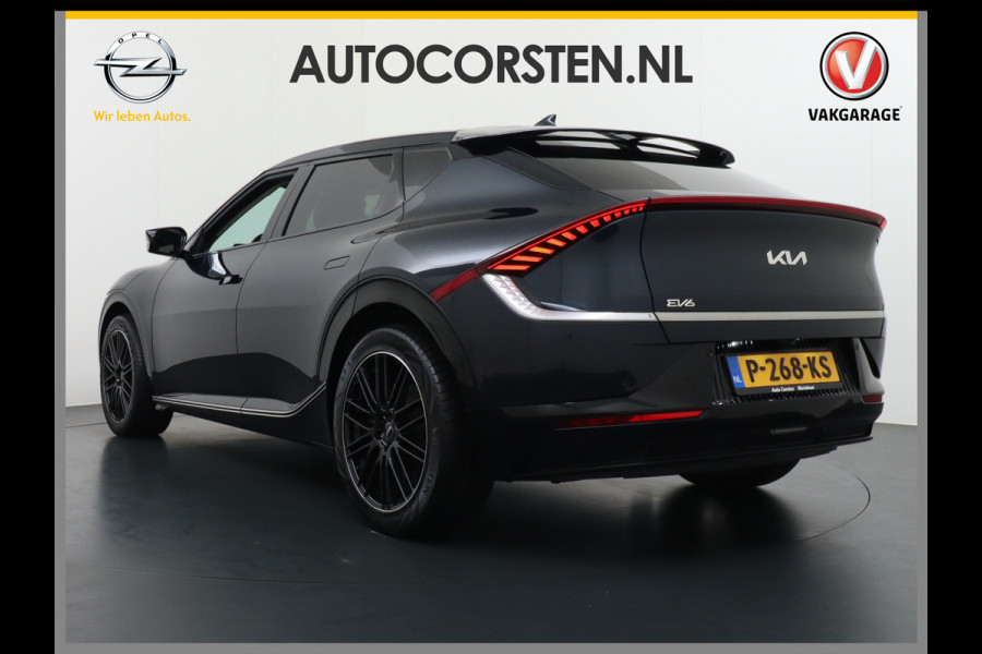 Kia Ev6 Plus 77.4kWh Leer Warmtepomp 20"Apple Carplay Android Auto Adap. Cruise Camera Navi Ecc Stoel(+Geventileerd)+Bank+Stuur-Verwarmd Elek.Achterklep Led Regen-Lichtsensor Verkeersbord detectie Connected Services Bluetooth Uitparkeer waarschuwing Rijstrooksensor met correctie 1e Eigenaar Origineel Nederlandse Auto Dealer Onderhouden tot 233kw DC en 11kw AC laden