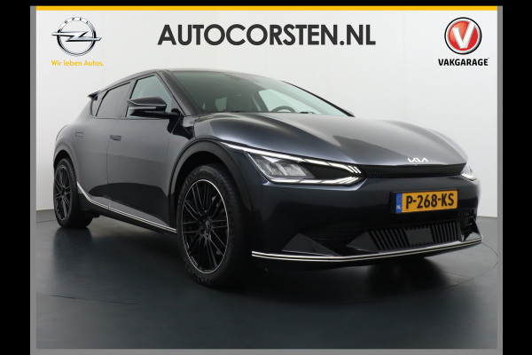 Kia Ev6 Plus 77.4kWh Leer Warmtepomp 20"Apple Carplay Android Auto Adap. Cruise Camera Navi Ecc Stoel(+Geventileerd)+Bank+Stuur-Verwarmd Elek.Achterklep Led Regen-Lichtsensor Verkeersbord detectie Connected Services Bluetooth Uitparkeer waarschuwing Rijstrooksensor met correctie 1e Eigenaar Origineel Nederlandse Auto Dealer Onderhouden tot 233kw DC en 11kw AC laden