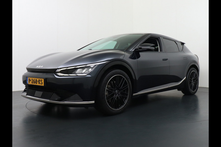 Kia Ev6 Plus 77.4kWh Leer Warmtepomp 20"Apple Carplay Android Auto Adap. Cruise Camera Navi Ecc Stoel(+Geventileerd)+Bank+Stuur-Verwarmd Elek.Achterklep Led Regen-Lichtsensor Verkeersbord detectie Connected Services Bluetooth Uitparkeer waarschuwing Rijstrooksensor met correctie 1e Eigenaar Origineel Nederlandse Auto Dealer Onderhouden tot 233kw DC en 11kw AC laden