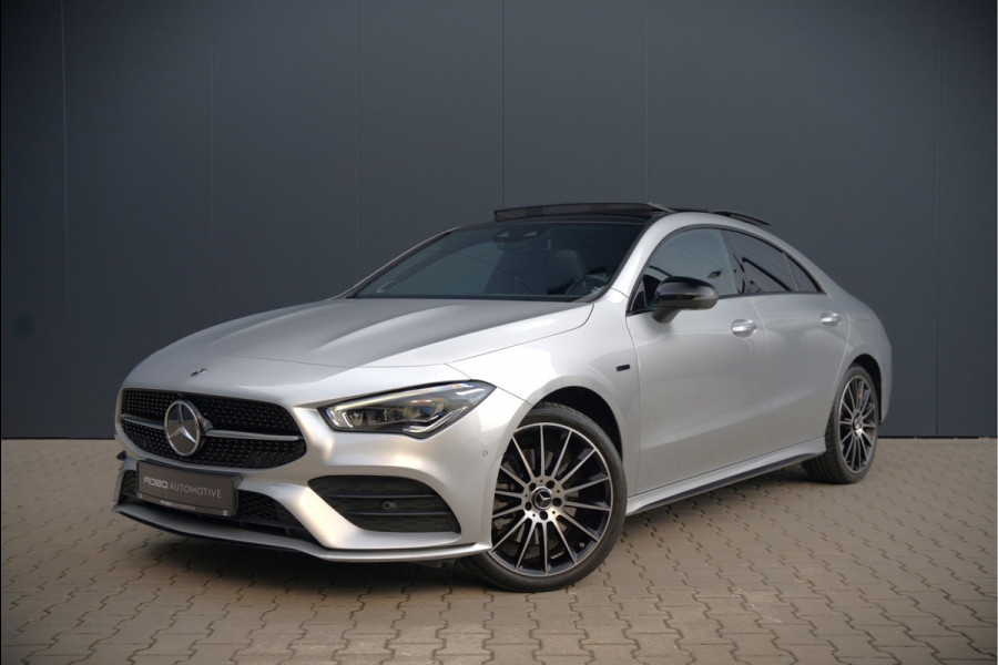 Mercedes-Benz CLA-Klasse 250 e Premium Plus AMG | Panoramadak | Burmester | Stoelverwarming | Apple Carplay | Keyless | Memory Seats| Cruise Control | Ambiance verlichting | 360 Camera | Parkeersensoren | Standkachel | Dodehoekdetectie