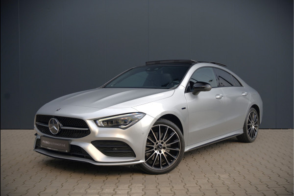 Mercedes-Benz CLA-Klasse 250 e Premium Plus AMG | Panoramadak | Burmester | Stoelverwarming | Apple Carplay | Keyless | Memory Seats| Cruise Control | Ambiance verlichting | 360 Camera | Parkeersensoren | Standkachel | Dodehoekdetectie