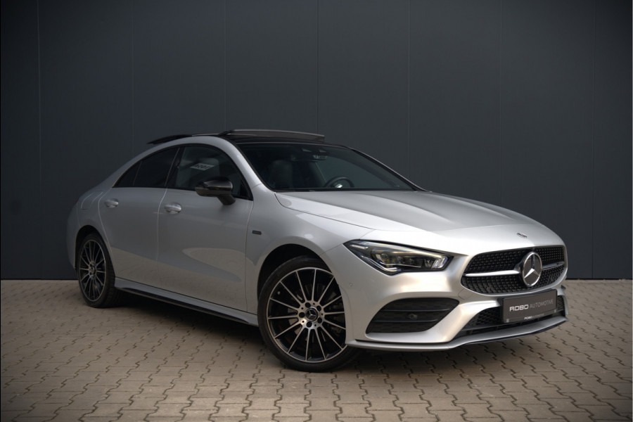 Mercedes-Benz CLA-Klasse 250 e Premium Plus AMG | Panoramadak | Burmester | Stoelverwarming | Apple Carplay | Keyless | Memory Seats| Cruise Control | Ambiance verlichting | 360 Camera | Parkeersensoren | Standkachel | Dodehoekdetectie