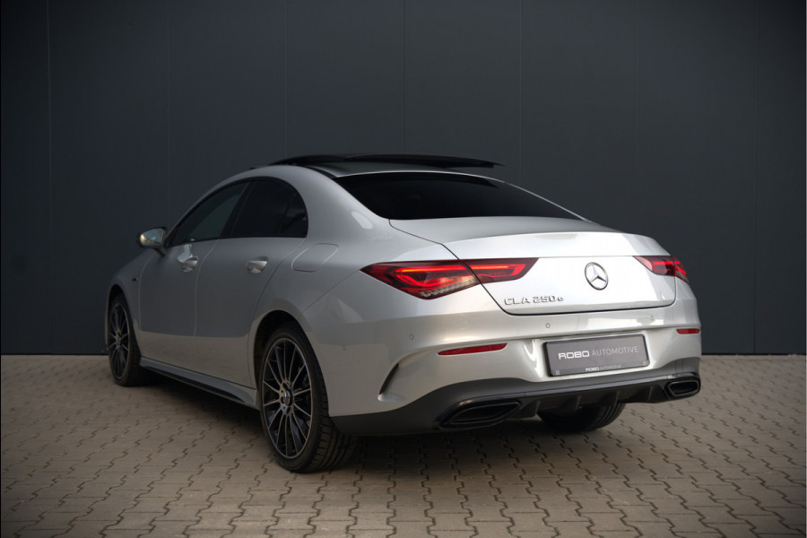 Mercedes-Benz CLA-Klasse 250 e Premium Plus AMG | Panoramadak | Burmester | Stoelverwarming | Apple Carplay | Keyless | Memory Seats| Cruise Control | Ambiance verlichting | 360 Camera | Parkeersensoren | Standkachel | Dodehoekdetectie